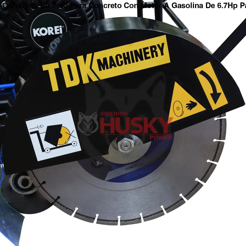 Cortadora De Piso Para Concreto Con Motor A Gasolina De 6.7Hp Para Discos De 14" TDK TDK350-KR67