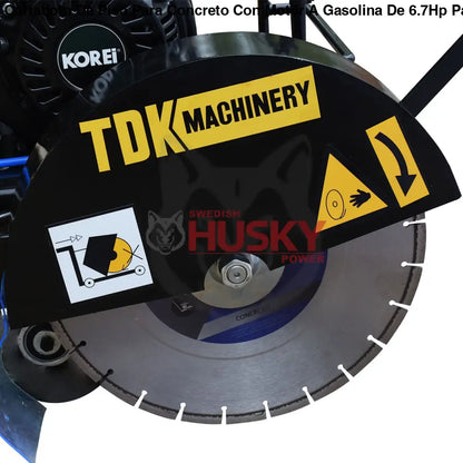 Cortadora De Piso Para Concreto Con Motor A Gasolina De 6.7Hp Para Discos De 14" TDK TDK350-KR67