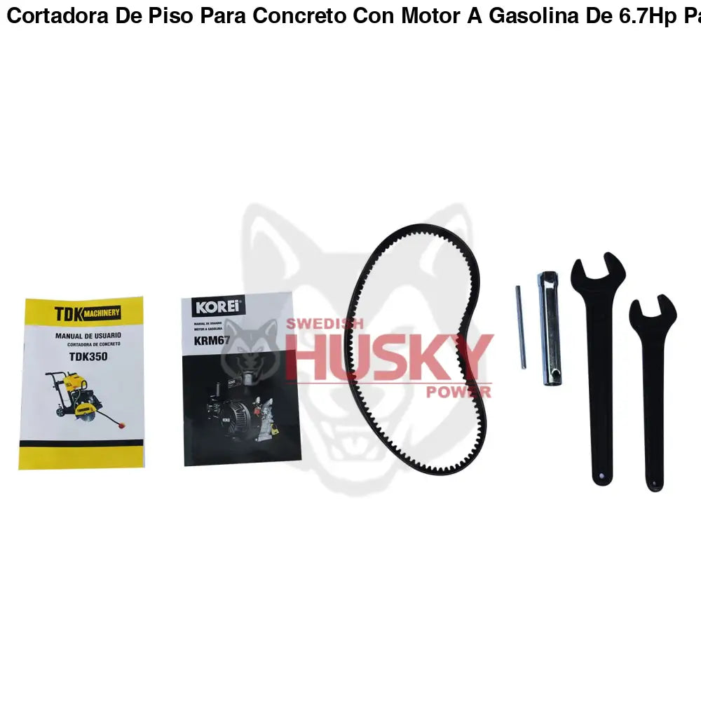 Cortadora De Piso Para Concreto Con Motor A Gasolina De 6.7Hp Para Discos De 14" TDK TDK350-KR67