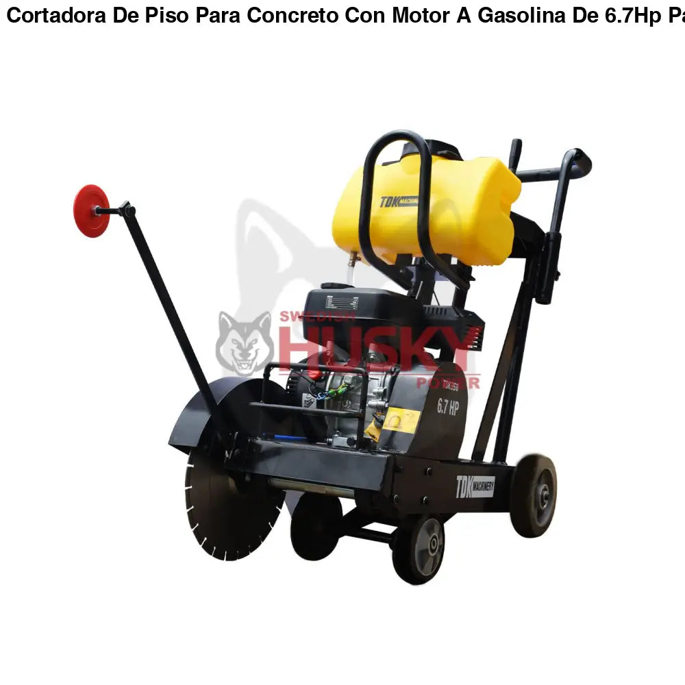 Cortadora De Piso Para Concreto Con Motor A Gasolina De 6.7Hp Para Discos De 14" TDK TDK350-KR67