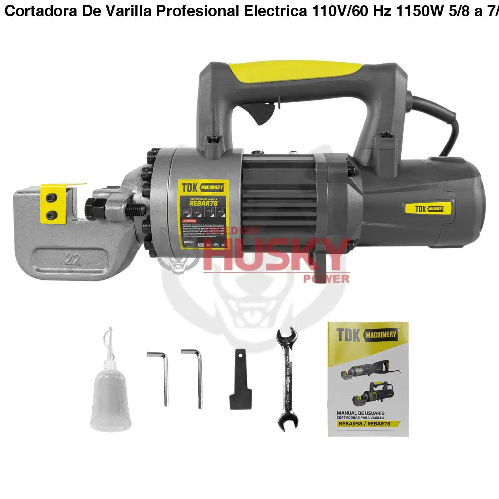 Cortadora De Varilla Profesional Electrica 110V/60 Hz 1150W  5/8 a 7/8 De Corte TDK MACHINERY - REBAR78