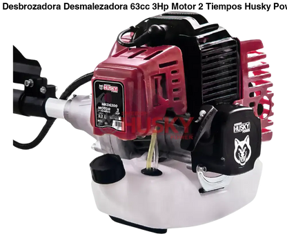 Desbrozadora Desmalezadora 63cc 3Hp Motor 2 Tiempos Husky Power HKD6300