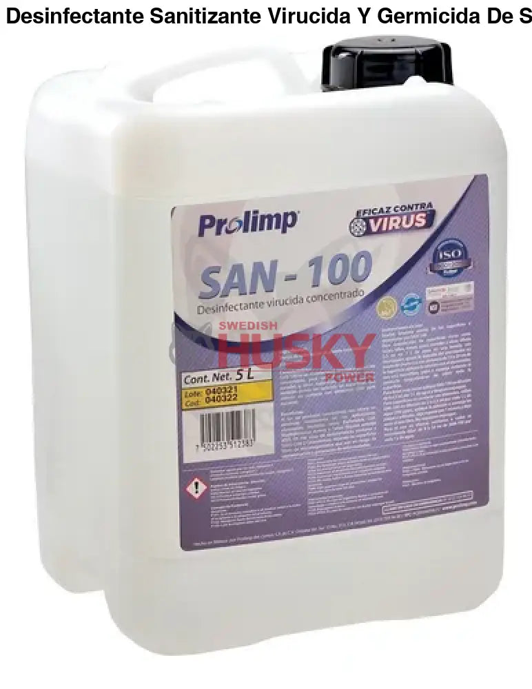 Desinfectante Sanitizante Virucida Y Germicida De Sales Cuaternarias de Amonio De Quinta (5ta) Generación SAN-100 20 Litros (L)