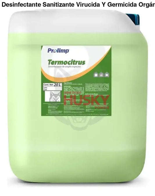 Desinfectante Sanitizante Virucida Y Germicida Orgánico Con Vehículo O Conductor Para Termonebulización Husky TERMOCITRUS 20 Litros (L)