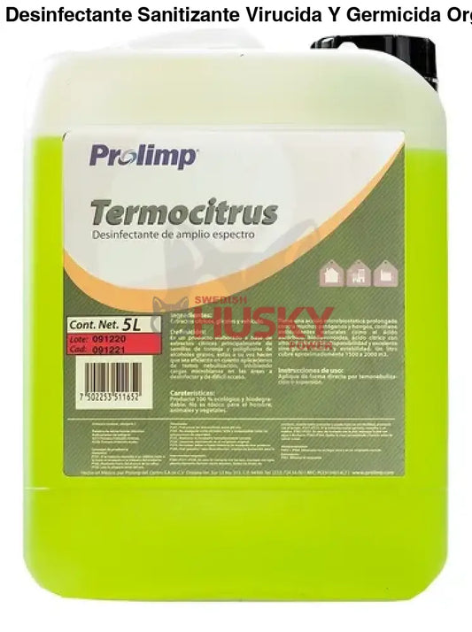 Desinfectante Sanitizante Virucida Y Germicida Orgánico Con Vehículo O Conductor Para Termonebulización TERMOCITRUS 5