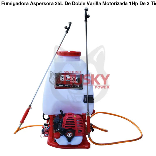 Fumigadora Aspersora 25L De Doble Varilla Motorizada 1Hp De 2 Tiempos 26 CC Husky HKF2515