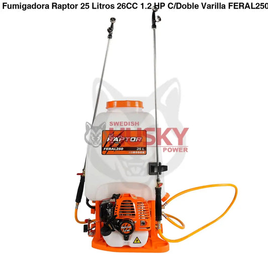 Fumigadora Raptor 25 Litros 26CC 1.2 HP C/Doble Varilla FERAL250