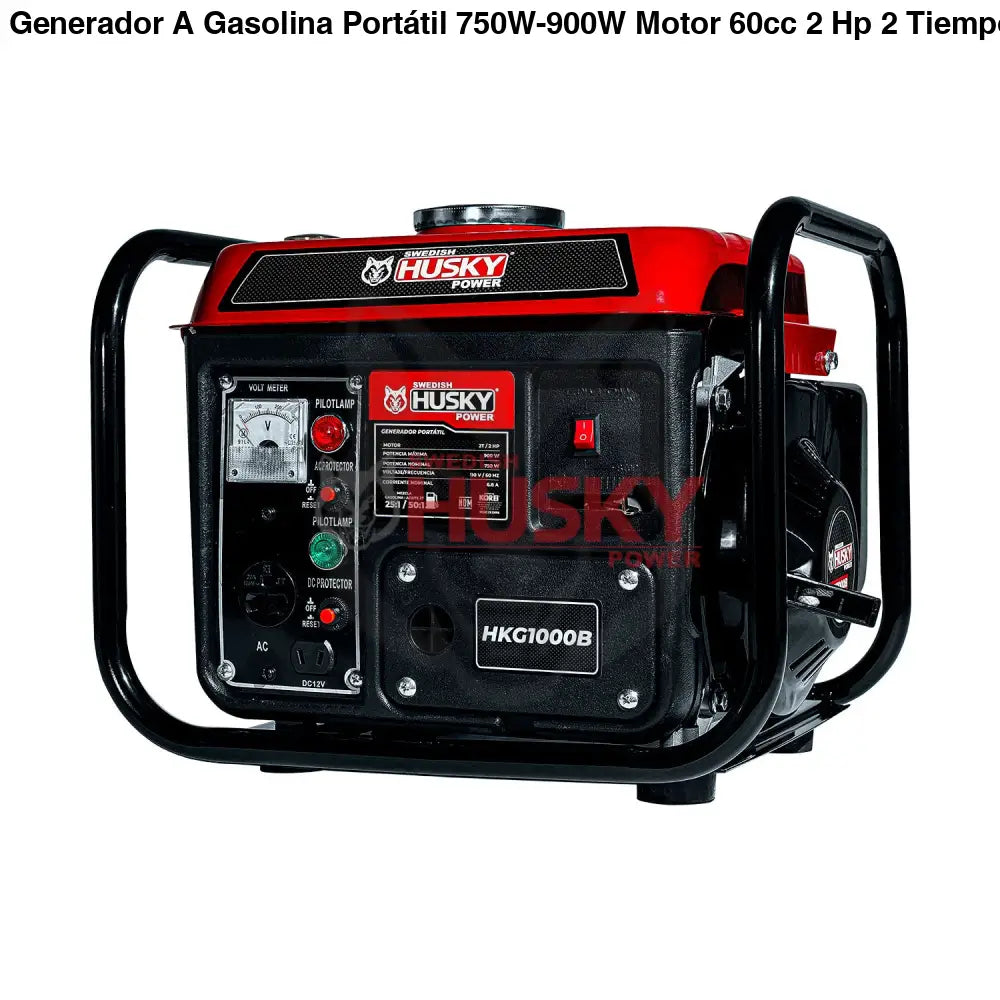 Generador A Gasolina Portátil 750W-900W Motor 60cc 2 Hp 2 Tiempos Husky HKG1000B