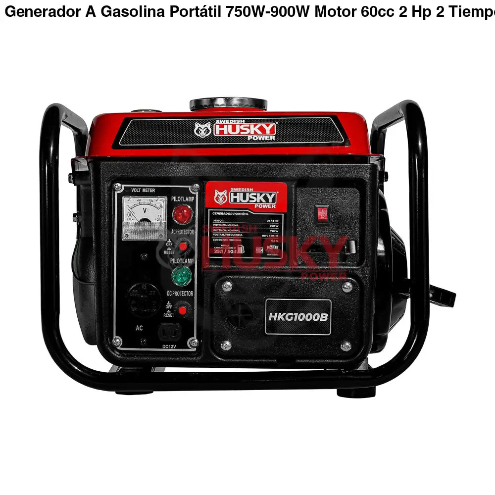 Generador A Gasolina Portátil 750W-900W Motor 60cc 2 Hp 2 Tiempos Husky HKG1000B