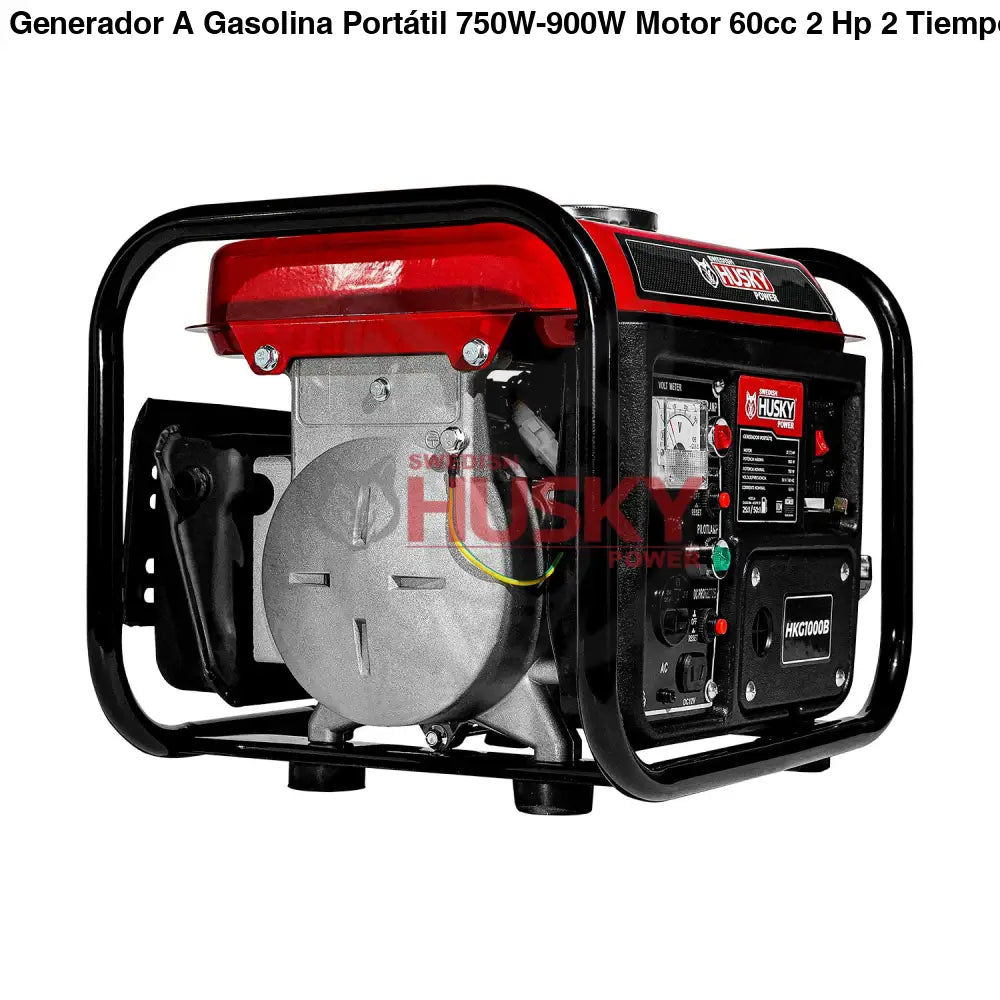 Generador A Gasolina Portátil 750W-900W Motor 60cc 2 Hp 2 Tiempos Husky HKG1000B