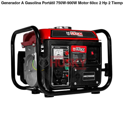 Generador A Gasolina Portátil 750W-900W Motor 60cc 2 Hp 2 Tiempos Husky HKG1000B 5