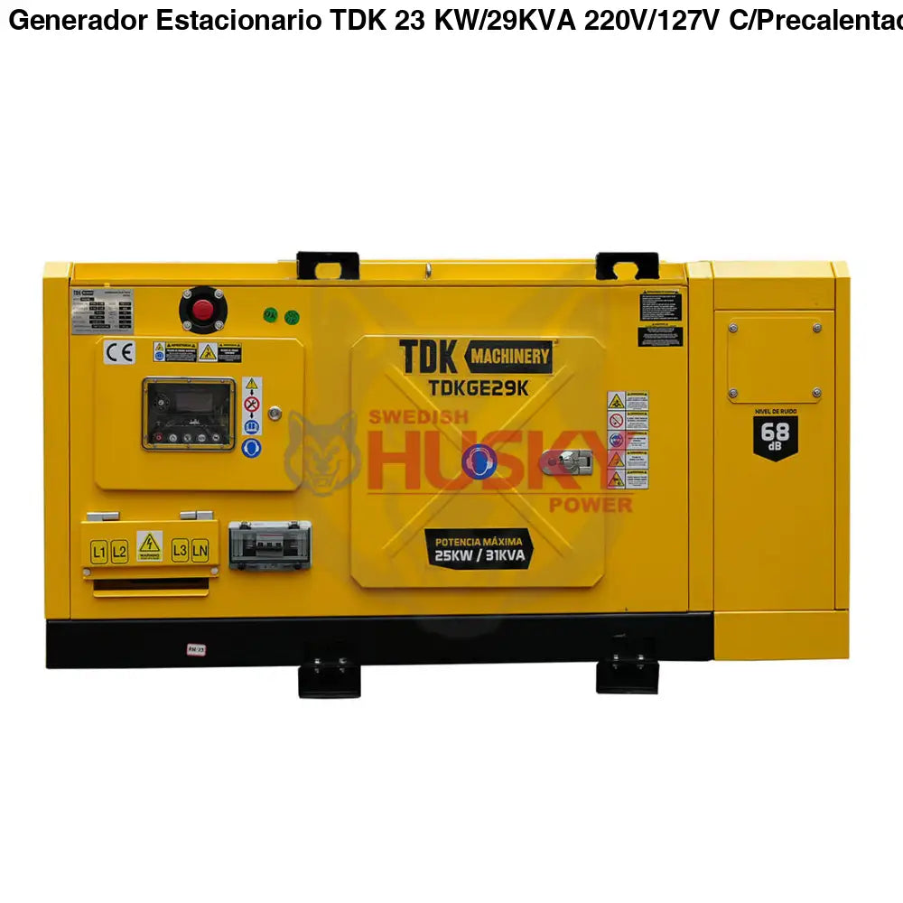 Generador Estacionario TDK 23 KW/29KVA 220V/127V C/Precalentador - TDKGE29K