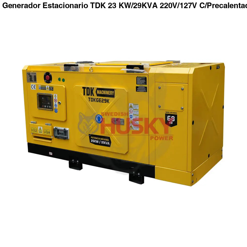 Generador Estacionario TDK 23 KW/29KVA 220V/127V C/Precalentador - TDKGE29K