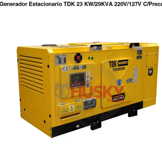 Generador Estacionario TDK 23 KW/29KVA 220V/127V C/Precalentador - TDKGE29K