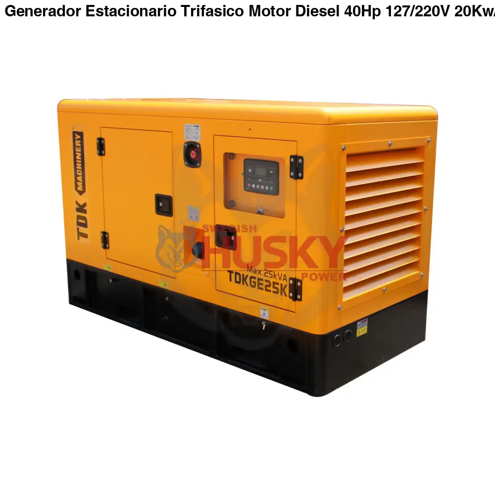 Generador Estacionario Trifasico Motor Diesel 40Hp 127/220V 20Kw/25Kva TDK TDKGE25K