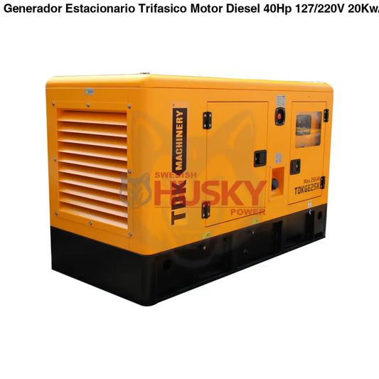 Generador Estacionario Trifasico Motor Diesel 40Hp 127/220V 20Kw/25Kva TDK TDKGE25K