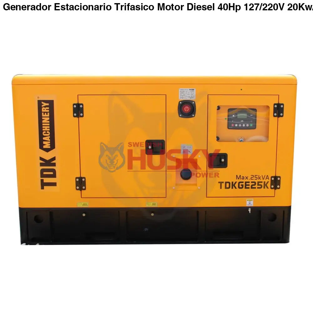 Generador Estacionario Trifasico Motor Diesel 40Hp 127/220V 20Kw/25Kva TDK TDKGE25K