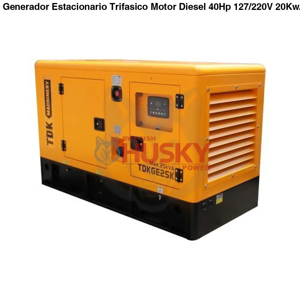 Generador Estacionario Trifasico Motor Diesel 40Hp 127/220V 20Kw/25Kva TDK TDKGE25K