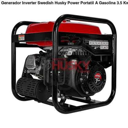 Generador Inverter Swedish Husky Power Portatil A Gasolina 3.5 Kw 7Hp - HKG3500I