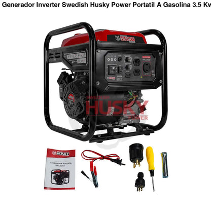 Generador Inverter Swedish Husky Power Portatil A Gasolina 3.5 Kw 7Hp - HKG3500I