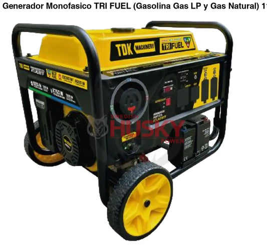 Generador Monofasico TRI FUEL (Gasolina, Gas LP y Gas Natural) 110v/220v 15.3 Hp TDK - ATLAS10TF
