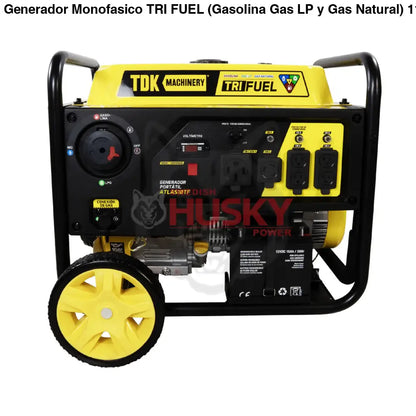Generador Monofasico TRI FUEL (Gasolina, Gas LP y Gas Natural) 110v/220v 15.3 Hp TDK - ATLAS10TF