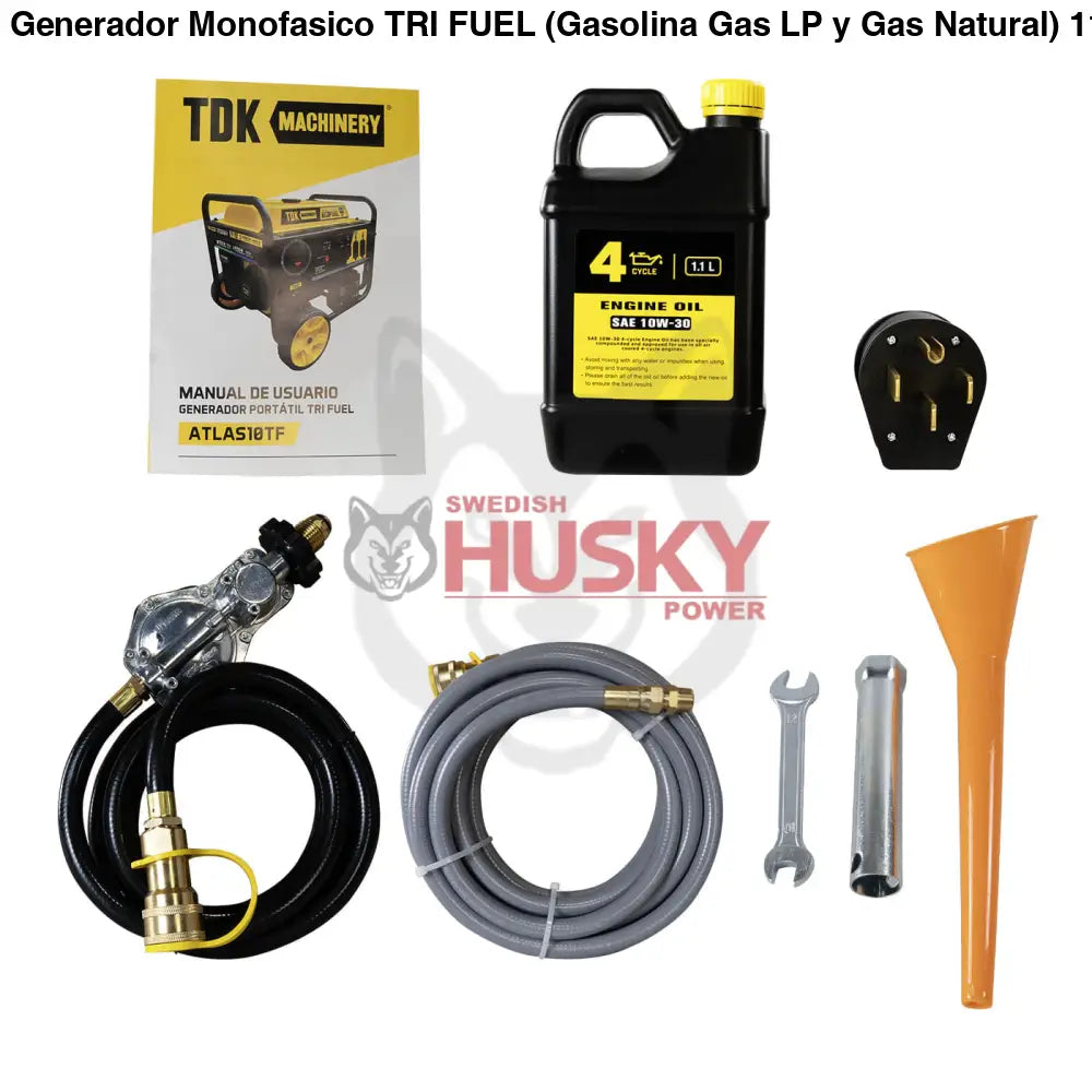 Generador Monofasico TRI FUEL (Gasolina, Gas LP y Gas Natural) 110v/220v 15.3 Hp TDK - ATLAS10TF