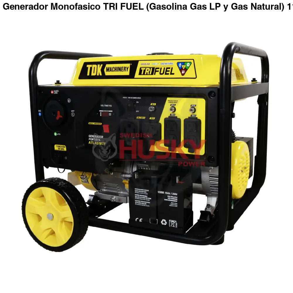 Generador Monofasico TRI FUEL (Gasolina, Gas LP y Gas Natural) 110v/220v 15.3 Hp TDK - ATLAS10TF