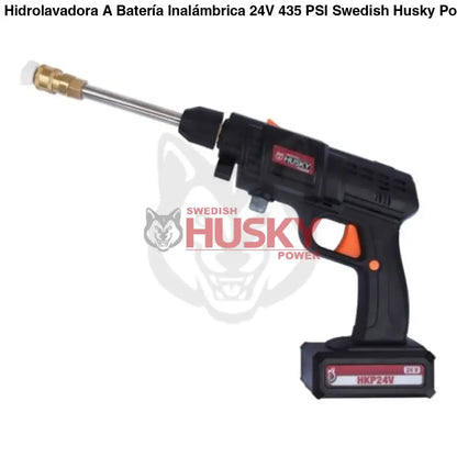 Hidrolavadora A Batería Inalámbrica 24V 435 PSI Swedish Husky Power 200W HKP24V - HIDROLAVADORA
