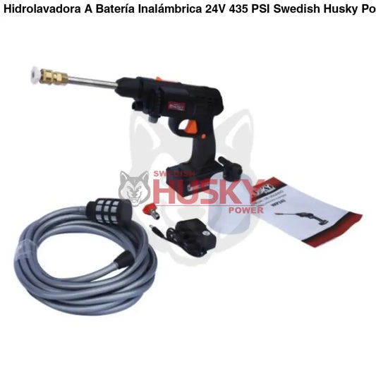 Hidrolavadora A Batería Inalámbrica 24V 435 PSI Swedish Husky Power 200W HKP24V - HIDROLAVADORA