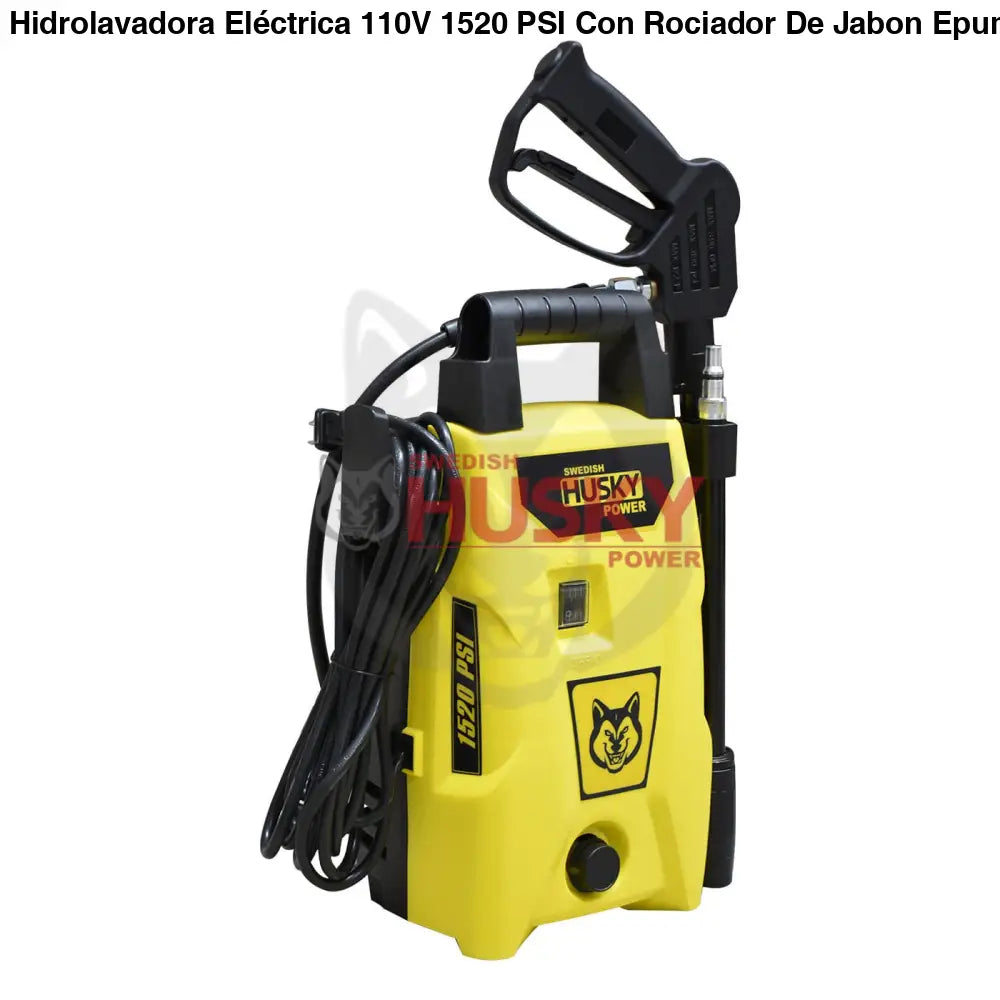 Hidrolavadora Eléctrica 110V 1520 PSI Con Rociador De Jabon Epumadora Swedish Husky Power 1400W JET140 - HIDROLAVADORA
