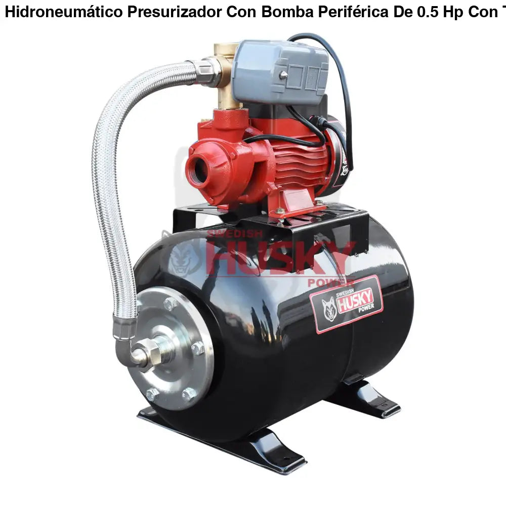 Hidroneumático Presurizador Con Bomba Periférica De 0.5 Hp Con Tanque De 24 Litros Husku Power FORCE25