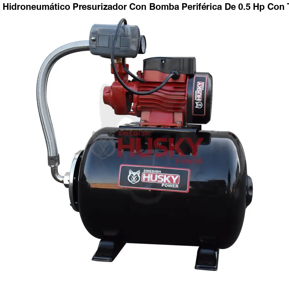 Hidroneumático Presurizador Con Bomba Periférica De 0.5 Hp Con Tanque De 24 Litros Husku Power FORCE25