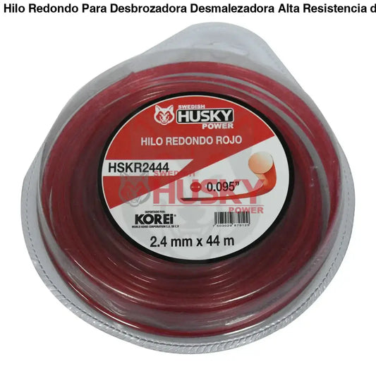 Hilo Redondo Para Desbrozadora Desmalezadora Alta Resistencia de 2.4 mm (0.095’’) x 44m HSKR2444