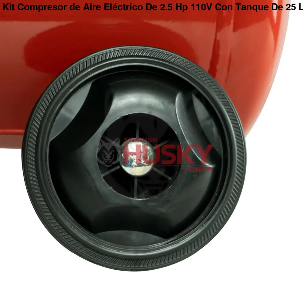 Kit Compresor de Aire Eléctrico De 2.5 Hp 110V Con Tanque De 25 Litros Y 115 Psi Con Pistola De Gravedad y Manguera De 3 Metros Husky HKC25MP