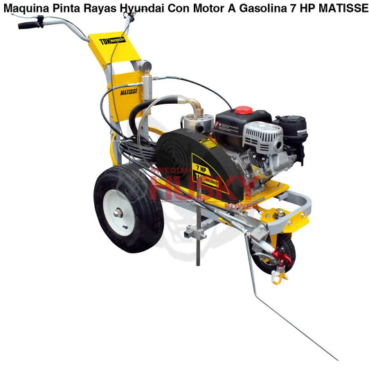 Maquina Pinta Rayas Hyundai Con Motor A Gasolina 7 HP MATISSE