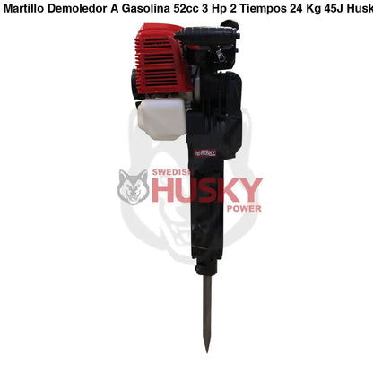 Martillo Demoledor A Gasolina 52cc 3 Hp 2 Tiempos  24 Kg 45J Husky HKMD4500
