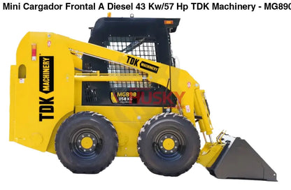 Mini Cargador Frontal A Diesel 43 Kw/57 Hp TDK - MG890 - CONSTRUCCION