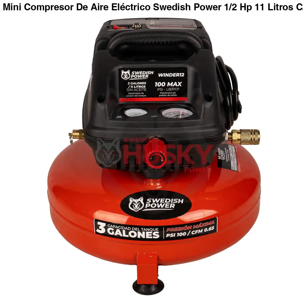 Mini Compresor De Aire Eléctrico Swedish Power 1/2 Hp 11 Litros C/Manguera y Soplador – Winder12 - COMPRESOR