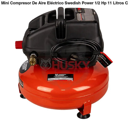 Mini Compresor De Aire Eléctrico Swedish Power 1/2 Hp 11 Litros C/Manguera y Soplador – Winder12 - COMPRESOR
