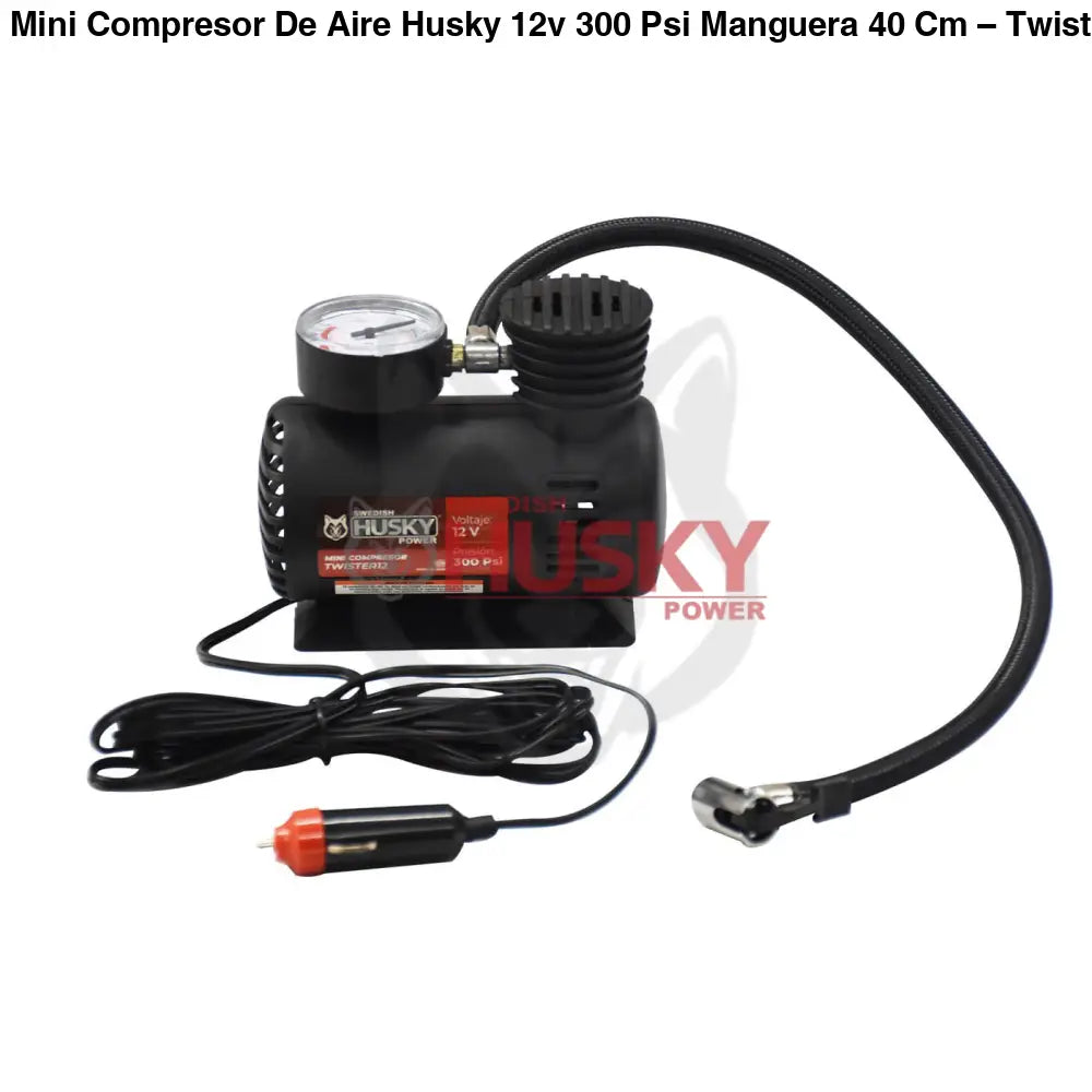 Mini Compresor De Aire Husky 12v 300 Psi Manguera 40 Cm – Twister12 - COMPRESOR