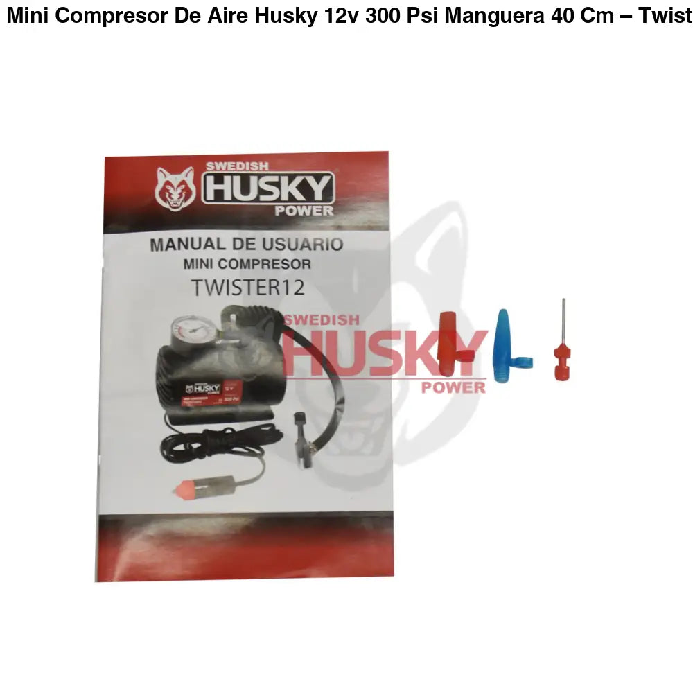 Mini Compresor De Aire Husky 12v 300 Psi Manguera 40 Cm – Twister12 - COMPRESOR