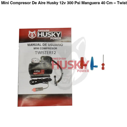 Mini Compresor De Aire Husky 12v 300 Psi Manguera 40 Cm – Twister12 - COMPRESOR