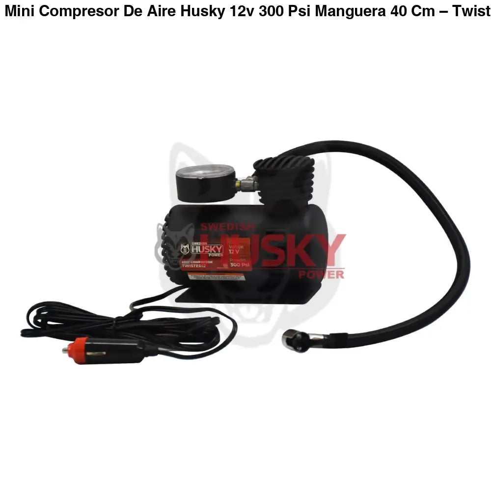 Mini Compresor De Aire Husky 12v 300 Psi Manguera 40 Cm – Twister12 - COMPRESOR