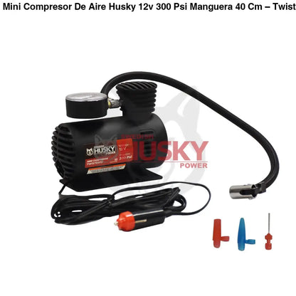Mini Compresor De Aire Husky 12v 300 Psi Manguera 40 Cm – Twister12 - COMPRESOR