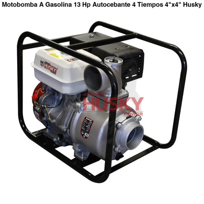 Motobomba A Gasolina 13 Hp Autocebante 4 Tiempos 4"x4" Husky RLB4413
