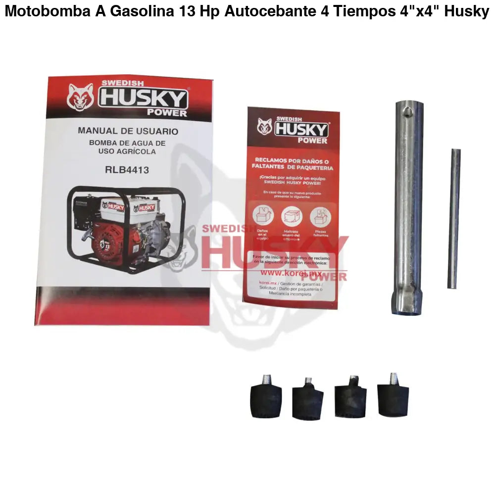 Motobomba A Gasolina 13 Hp Autocebante 4 Tiempos 4"x4" Husky RLB4413