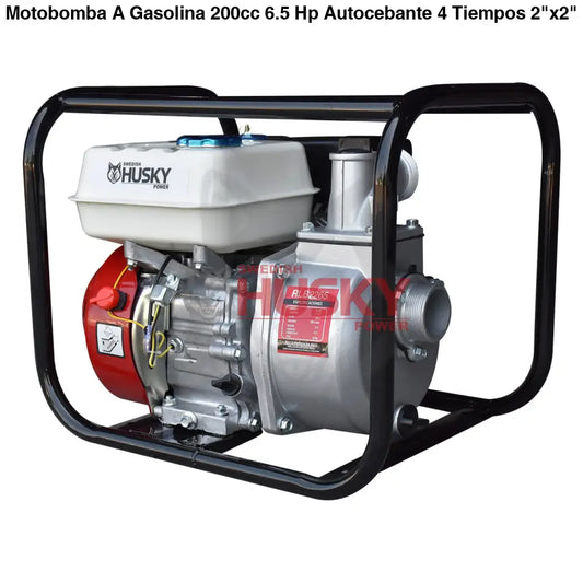 Motobomba A Gasolina 200cc 6.5 Hp Autocebante 4 Tiempos 2"x2" Husky RLB2265