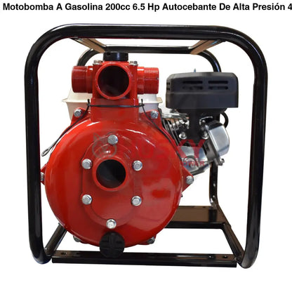 Motobomba A Gasolina 200cc 6.5 Hp Autocebante De Alta Presión 4 Tiempos 2"x2" Husky RLB2265APM