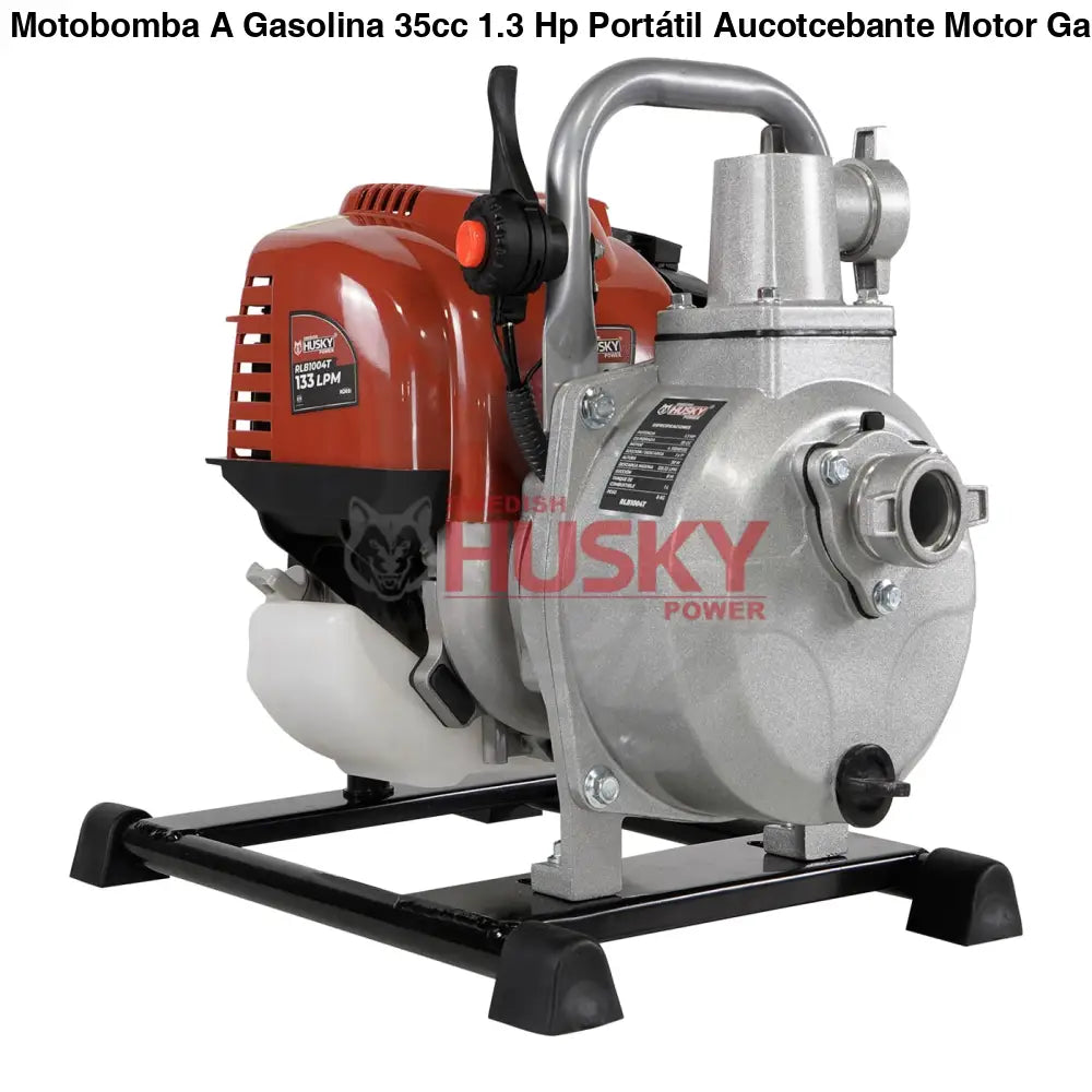 Motobomba A Gasolina 35cc 1.3 Hp Portátil Aucotcebante Motor Gasolina 4 Tiempos 1’’x1’’ Husky RLB1004T - MOTOBOMBA